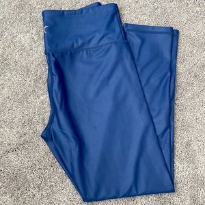Zyia Blue Metallic Light n Tight 7/8 hi-rise leggings